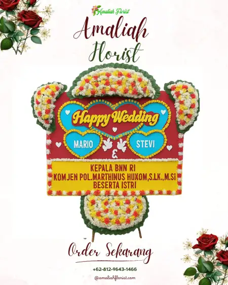 Papan Bunga Pernikahan Sambimulyo